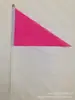 Bandera pequeña roja triangular No. 8 al por mayor 14x 21cm bandera de cinco colores bandera de mano para señalización al por mayor