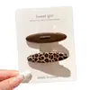 Pinza para el Cabello con Estampado de Leopardo Dulce y Fresca Estilo Coreano Pinza para Flequillo Lateral Pinza para el Cabello Exquisita de Gama Alta Venta al por Mayor