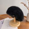 Boina de pelo para mujer otoño e invierno Nueva boina Sombrero de pelo de conejo de angora Sombrero de pintor Dulce moda Moda Ins