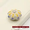 Manija de Puerta de Gabinete Rústica Transfronteriza, Manija de Cerámica Hecha a Mano, Pomo de Bola de Cobre, Manija Redonda de Agujero Único para Muebles de Gabinete, Armario, Cajón
