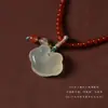 Accesorios para Pulsera Colgante de Jade DIY Cerradura de Semilla de Loto Accesorios Colgante de Frijol de Jade de Raíz de Loto