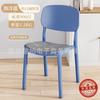 Silla de plástico para el hogar, gruesa, para comedor, apilable, con respaldo, moderna y sencilla, para restaurante, comercial, de cuerno