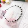 Accesorios para el cabello estilo coreano Diadema de alambre de acero con perlas y forma de ola simple hecha a mano con cuentas Suministro de la feria de productos pequeños de Yiwu
