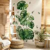 BRUP Estilo Nórdico Monstera y Palmera Areca Planta Tropical Verde Pegatinas de Pared para Sala de Estar, Dormitorio, Estudio HS4771N