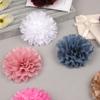 Venta directa de fábrica en stock de crisantemo, flor grande, camelia, flor hecha a mano, tela, accesorios de ropa, accesorios de joyería de bricolaje