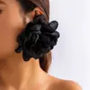 Europa y Estados Unidos joyería transfronteriza pendientes de flores grandes con sentido del diseño de tela exagerado flor de verano flor nicho pendientes de flores