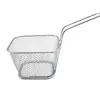 Cesta de fritura multiuso em aço inoxidável em estoque de fábrica, cesta para batatas fritas galvanizada, cesta de fritura, cesta para salgadinhos mais vendida