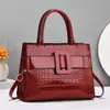 Bolso de Mujer Taizhou Cuero Brillante Patrón de Cocodrilo Bolso de Mano Versátil Bolso para Mamá de Moda Bolso Grande de Hombro Cruzado Bolsos