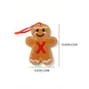 Decoración Navideña Transfronteriza de Tela Nueva, Colgante de Hombre de Jengibre, Adorno para Colgar en el Árbol de Navidad, Hombre de Galleta con Letra Navideña
