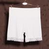 Pantalones de seguridad antiexposición de verano, leggings de cintura alta que contraen el vientre, ropa interior de mujer con borde de encaje, pantalones cortos de tres puntos de seda de hielo sin costuras