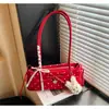 Bolso Transfronterizo de Moda Estilo Coreano para Mujer, Nuevo Bolso Baguette de Lunares con Lazo, Bolso de Hombro Elegante y de Moda