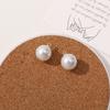 Zhen Tu Colgante Redondo Blanco Plateado de Perlas Artificiales Colgante de Perla de Concha Artificial Accesorios Pendientes DIY Accesorios para el Cabello Materiales para Fundas de Teléfono