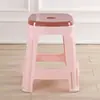 Taburete de Plástico Engrosado Goma Cocida Cuadrado Doméstico Taburete Alto Sala de Estar Mesa de Comedor Silla de Plástico Económico Taburete de Goma Antideslizante