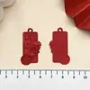 Surtido de 30 suministros de boda de bendición de fortuna roja estilo chino, colgante DIY, caja de dulces, llavero, accesorios de joyería