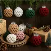 Bolas de Navidad de Ganchillo Puras Hechas a Mano Transfronterizas Accesorios para Sesiones de Fotos de Escenas Navideñas Fabricantes de Bolas Productos Terminados Venta al por Mayor