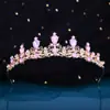 Acessórios para cabeça de noiva estilo coreano novo vestido de noiva coroa de noiva strass cristal aniversário adulto cerimônia desempenho coroa