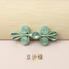 Botón Cheongsam Perla de Jade Oreja de Conejo Hebilla de Enrollar Botón Tejido Chino Hecho a Mano Hebilla Decorativa Retro Hanfu Accesorios
