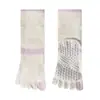 Calcetines de yoga antideslizantes con agarre, calcetines de cinco dedos para fitness y ejercicio, calcetines de verano transpirables para mujer para Pilates con dedos separados