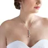 Cadena Trasera de Borla de Zirconia Perla de Nuevo Producto Transfronterizo Moda Europea y Americana Collar de Novia para Boda Cadena Corporal Cadena Trasera