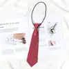 Venta al por mayor de fábrica Estilo Japonés Rayado Elástico para el Cabello Corbata Impresa Pequeña para Niños Niños Estudiantes de Primaria Actividad Grupal Corbata Decorativa