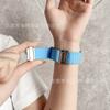Para Samsung Galaxy Watch7 Fivela Magnética Pulseira de Nylon Refletiva Compatível com Galaxy Watch6 5 4