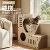 Placa de arranhar para gatos e casa para gatos, papelão ondulado denso, resistente a arranhões, villa multifuncional de camada dupla para gatos, suprimentos para animais de estimação gatos