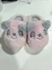 Directo de fábrica: adorables pantuflas de algodón de panda de dibujos animados, unisex, para uso en interiores y en casa, de felpa, adecuadas para otoño e invierno, pantuflas de algodón para niños