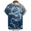 Camisa floral masculina de manga curta transfronteiriça camisa masculina para jovens nova camisa de manga curta primavera e verão 2024 homens