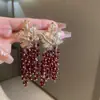 Brincos Retro Ankora Flor Geométrica Vermelha Brincos de Nicho de Alta Qualidade Modernos Estilosos Elegantes Versáteis para Mulheres