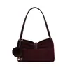 Bolsos Otoño Invierno Estilo Maillard Para Viajar Suede Felpa Bolso de Hombro Único Bolso de Axila Sensación de Alta Gama Bolso Tote Retro Esmerilado Mujer