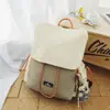 Mochila Cor Sólida Estilo Coreano 2026 Nova Moda Simples Casual Mochila com Cordão Personalizada Leve de Nylon Bolsa de Viagem