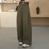 Pantalones de Pierna Ancha Ajustados para Mujer 2026 Primavera/Otoño Nuevos de Cintura Alta Sueltos Modernos de Pierna Recta Cintura Elástica Pantalones de Bajo