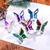 Espejo Cruzado Amazon Mariposa de Cristal Bola de Cristal Adornos Animales Pequeños Creativos Decoración de Coche Manualidades Regalos Navideños