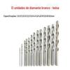 Xinsentuo 13 peças de titânio banhado furadeira furadeira manual furadeira elétrica ferramenta de perfuração conjunto furo titânio furo de madeira furado titânio
