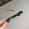 Pasador de Pelo Minimalista Original para Adulto de Dou Ma, Pinza de Resorte con Moño de Tela Negra, Pinza Superior, Pinza Lateral, Pasador para Moño