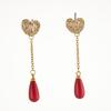 Pendientes con colgante de gota de agua de estilo antiguo, hermosos pendientes de diseño de nicho, pendientes retro elegantes de diseño original, pendientes artísticos