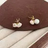 Estrela-do-mar Pérola Zircônia Repelente de Mosquitos Disco Clipe de Orelha Sem Furo Feminino Novo Estilo Casual Pequeno e Fofo Brincos para Férias na Praia