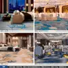 Alfombras para Salas de Billar Completamente Instaladas, Ignífugas y a Prueba de Fuego, Alfombras Acústicas Impresas Personalizadas para Salas de Billar, Cubrimiento Total de Área Grande