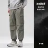 Mono de invierno para hombre, pantalones gruesos con forro polar para hombre, nuevos pantalones de otoño e invierno, pantalones casuales, pantalones deportivos, pantalones