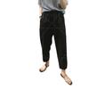 Pantalones Harem Petite 145 de Algodón y Lino para Mujer, Verano Estilo Japonés, Holgados, Adelgazantes, Versátiles, Casuales, Holgados, Pantalones Zanahoria Recortados, 150