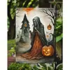 Bandera de Jardín de Halloween Transfronteriza de Amazon 2023 Bandera Festiva Bandera Decorativa de Halloween Bandera para Exteriores Bandera de Jardín