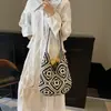 Bolsa de Palha Trançada Floral Tendência 2026, Bolsa de Palha Artesanal Margarida, Bolsa de Mão e Bolsa de Ombro para Viagem e Férias Feminina