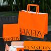 Bolsa para hornear, bolsa de papel kraft, bolsa de mano, bolsa para pan, pasteles, postres, tienda, bolsa de embalaje para llevar, bolsa comercial al por mayor