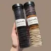 Anel de Borracha para Prender Cabelo, Elástico de Borracha Preto da Moda, Tiara Feminina, Bainha de Couro, Corda de Cabelo, Elástico Elegante para Prender Cabelo Atacado