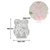 Suporte de Vela Plug-in Coelho Flor DIY Ornamento de Gesso Molde de Silicone Atacado Molde de Bolo