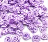 Mini Rosa de Cinta Hecha a Mano de 1.5cm Accesorios para el Cabello DIY Caja de Regalo Flor Decorativa Accesorios para Ropa Flor de Cinta