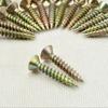 Tornillos autorroscantes de cabeza plana galvanizados de 4 mm GB, de zinc de color, tornillos de cabeza avellanada para tableros de fibra, clavos para paneles de yeso.