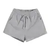 Shorts Casuais Femininos Soltos de Verão Calças de Pijama para Casa Emagrecedoras Cintura Alta Perna Larga Calças Esportivas Verde Fora de Uso