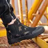 Zapatos casuales de malla de camuflaje de punto volador sin cordones para hombre de primavera-verano transfronterizos, verde militar, suela antideslizante, zapatos de tela transpirable