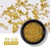 Joias para Nail Art Bolas de Aço Caviar Japonês Tamanho Misto Ouro Rosa Prata Cinza Preto Rebites Redondos